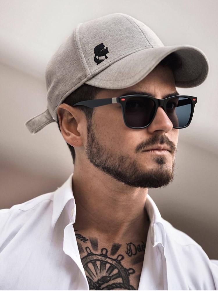 POLICE Men's Cycling Sunglasses Men's Sunglasses High-end Sunglasses Black Frame with Grey Lenses UV Lenses - Image 3